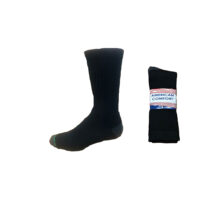 Black Cotton Crew Sock